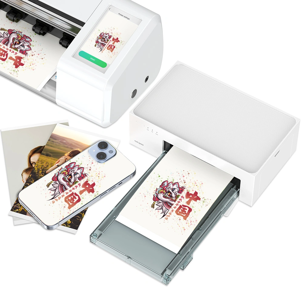 Настройка принтера для фотокожи для защиты мобильного телефона с помощью пленки для фотопечати Nano Гидрогелевые машины для резки пленки