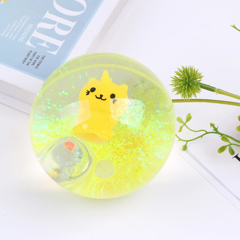 La lumière clignote jusqu'Multi Color Bounce boule avec Squishy Animal