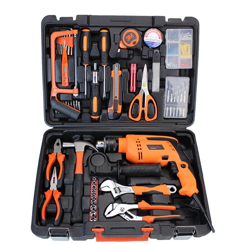 New Arrival Full Hardware Tools Combo Kit Electric Cordless Drill Hand Power Tools Set for Home