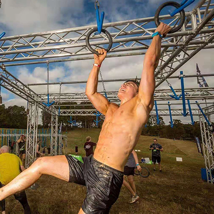 Dragon obstáculos Park Equipamento Ninja Warrior Course Train Gym Truss Equipamentos no trampolim Park Playground