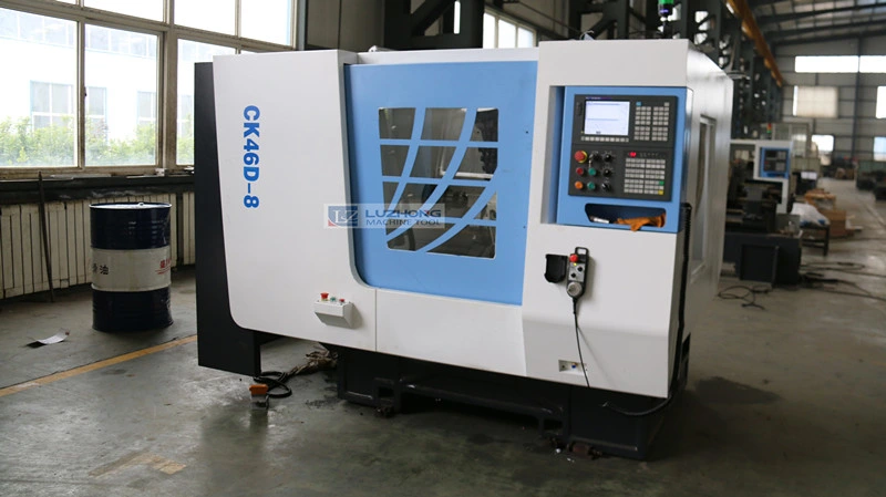 Horizontal metal high speed power unit precision slant bed CK46D-8 CNC Turning Center