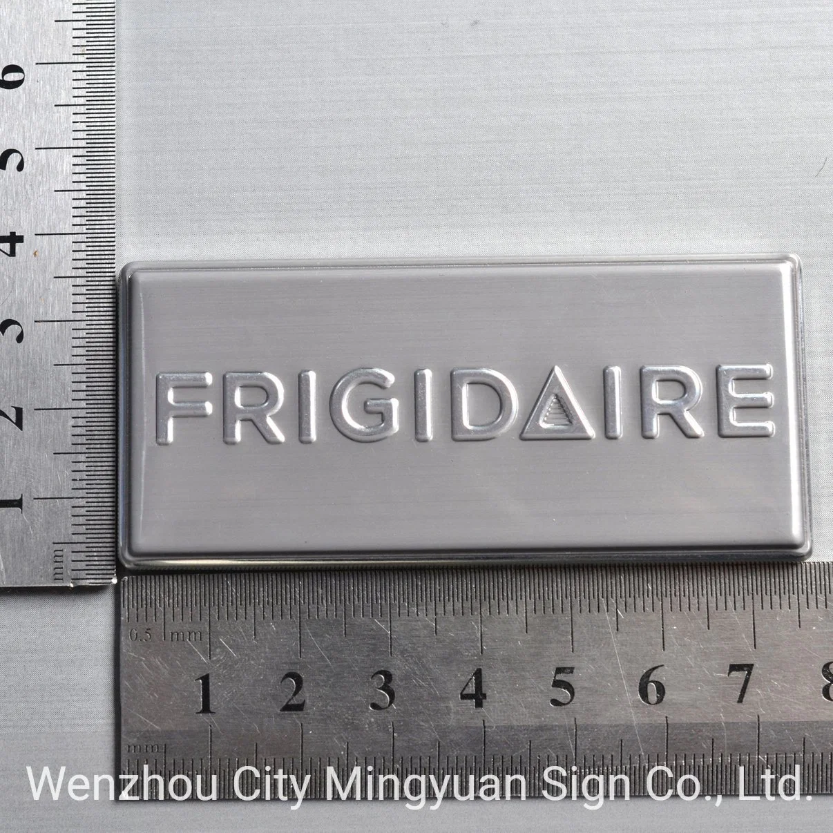 Custom Decorative Packaging Label Sticker Embossed Nameplate Logo 3D Frigidaire