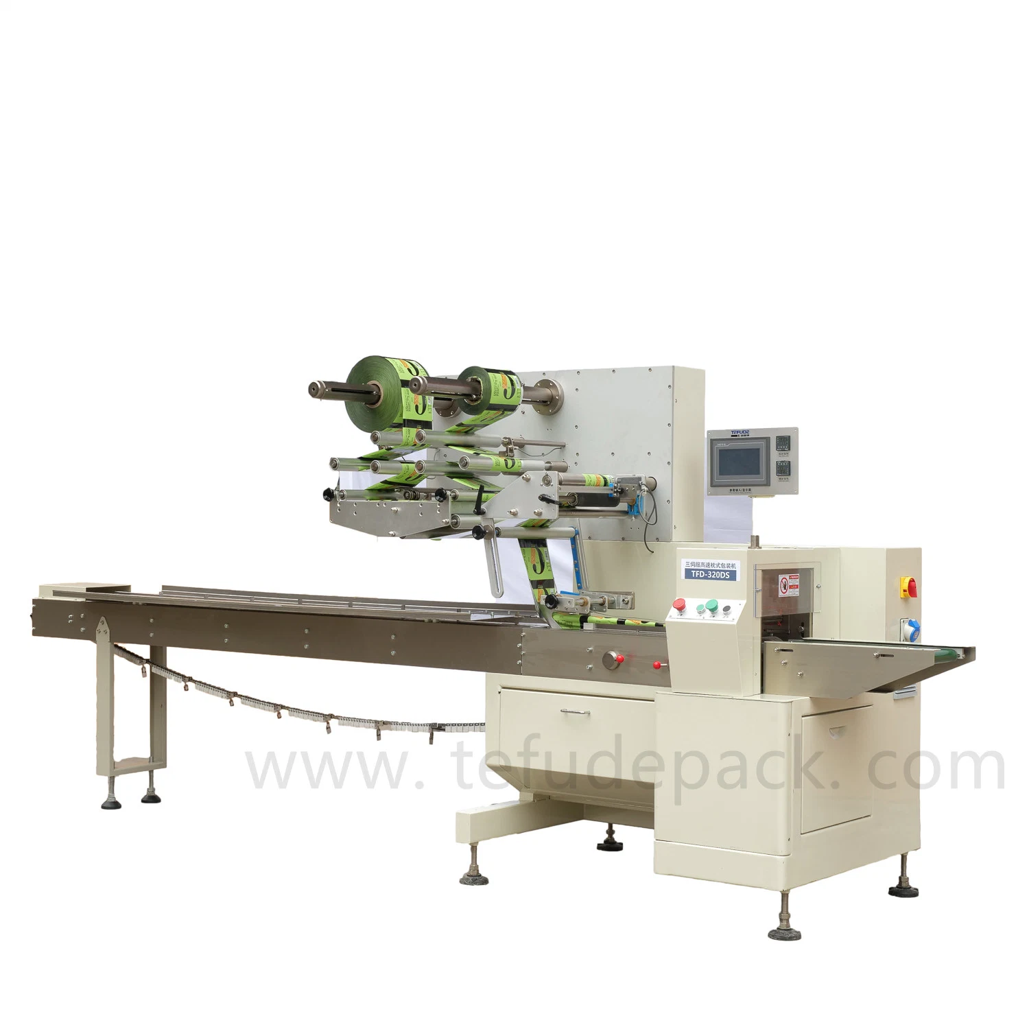 Horizontal Pillow Flow Packing Machinery Biscuit Cookie Packaging Machine Snack Film Bag Machine