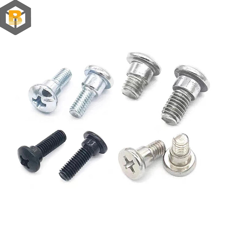 Kundenspezifische Verbindungselemente Spezialkopf Zink-Beschmierte Carbon-Edelstahllegierung Titan Aluminium Bronze Messing Stecker Schraube Schulter Schraube Ersatzteil