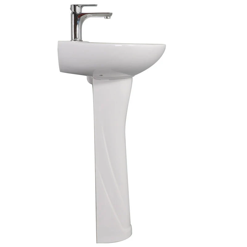 Popular Small Size Round Bathroom Hand Wash Sink with Pedestal Basin Ceramic