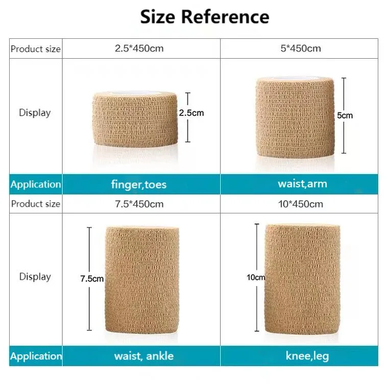 Kohäsive Bandagen ohne Gewebte wickeln Sie die Fingerbandage mit Factory CE ISO FDA-Zulassung