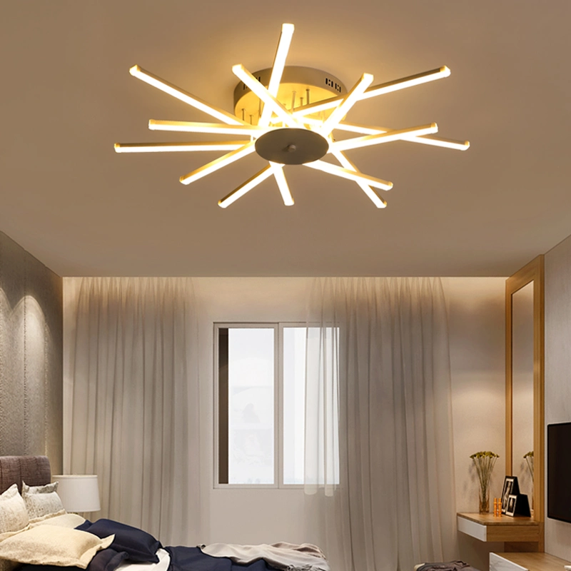 Дизайн декора Nordic Dimming LED Chandelier для гостиной столовой Спальня Домашнее освещение Диммин Чанделье