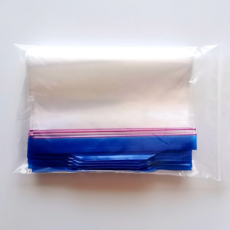 Kunststoff Polythene Ziplock Tasche klar PE Ziplock Doppelte wiederverschließbare Reißverschluss Tasche / PE-Reißverschlusstasche mit Doppelverschluss