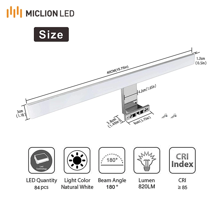 China Choice Factory Made LED Badezimmer Spiegel / Schrank Licht Wandbeleuchtung Mit Schrauben