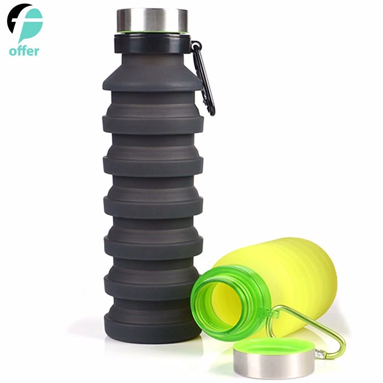 Collapsible Coffee Cup Silicone Folding Cup/Mug Sport Bottle with Lids - Foldable &amp; Portable &amp; Lightweight Travel Cup for Outdoor Camping Hiking