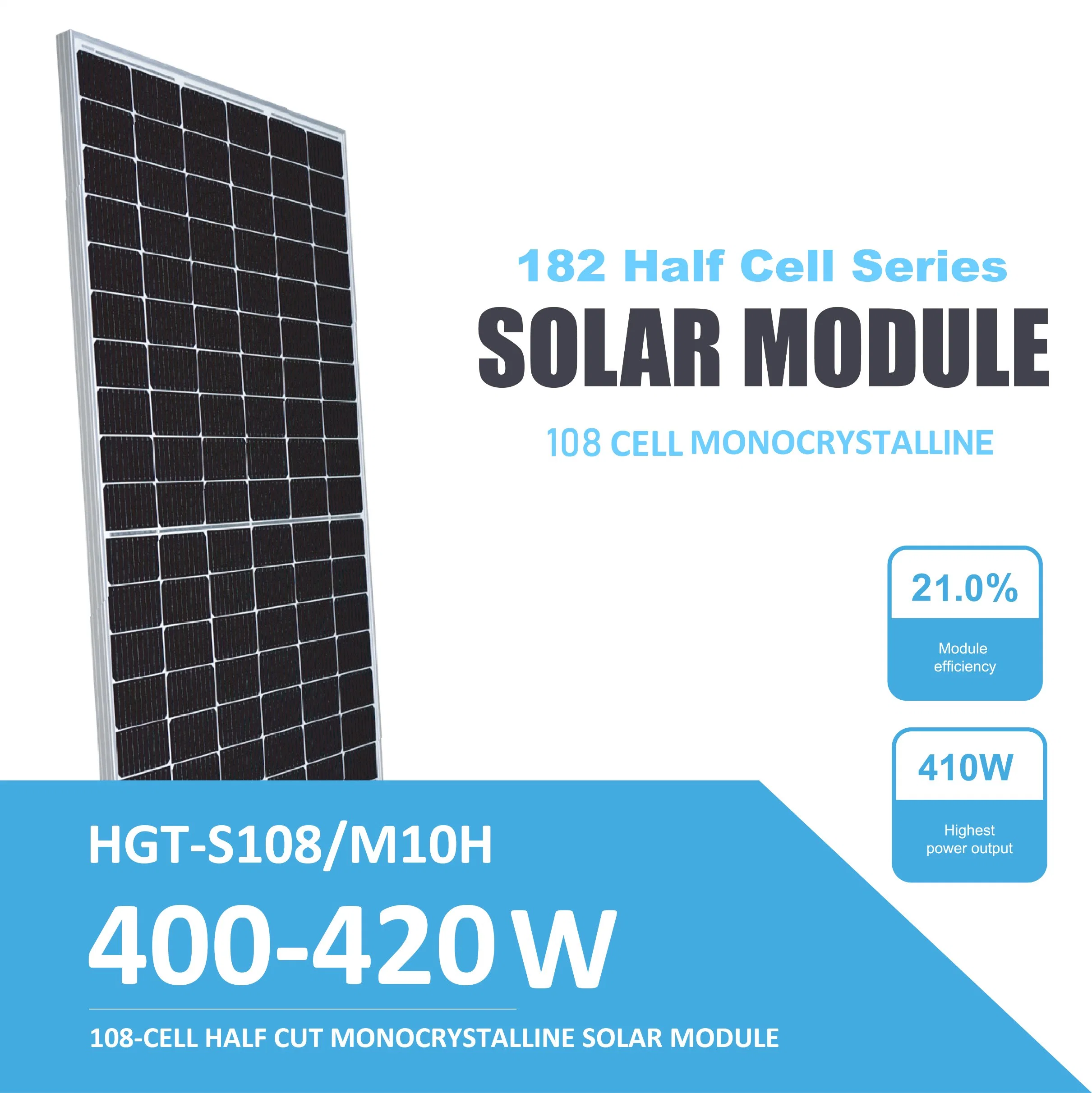 Hegatech Halbzellen-Solarmodul 182mm 400W 405W 410W 415W 420W