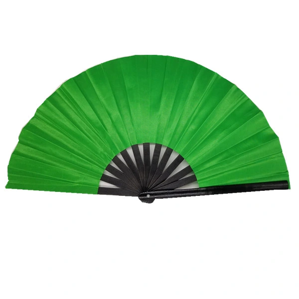 Promotional Festival Large Bamboo Fabric Folding Hand Fan for Events