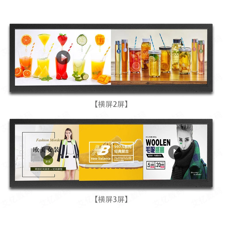 Hot Selling Customized Size IPS 28 Inch TFT Stretched Bar Type Wholesale/Supplier Android Rk3288/Rk3568/Rk3399/Rk3566 Quad-Core 64-Bit Shelf Ultra Wide LCD Display