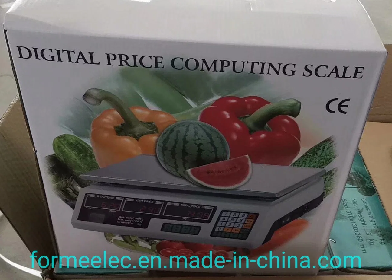 Fruit Scale Seafood Price Computing Weigher 40kg Elektronische Waage Digital Preisskala