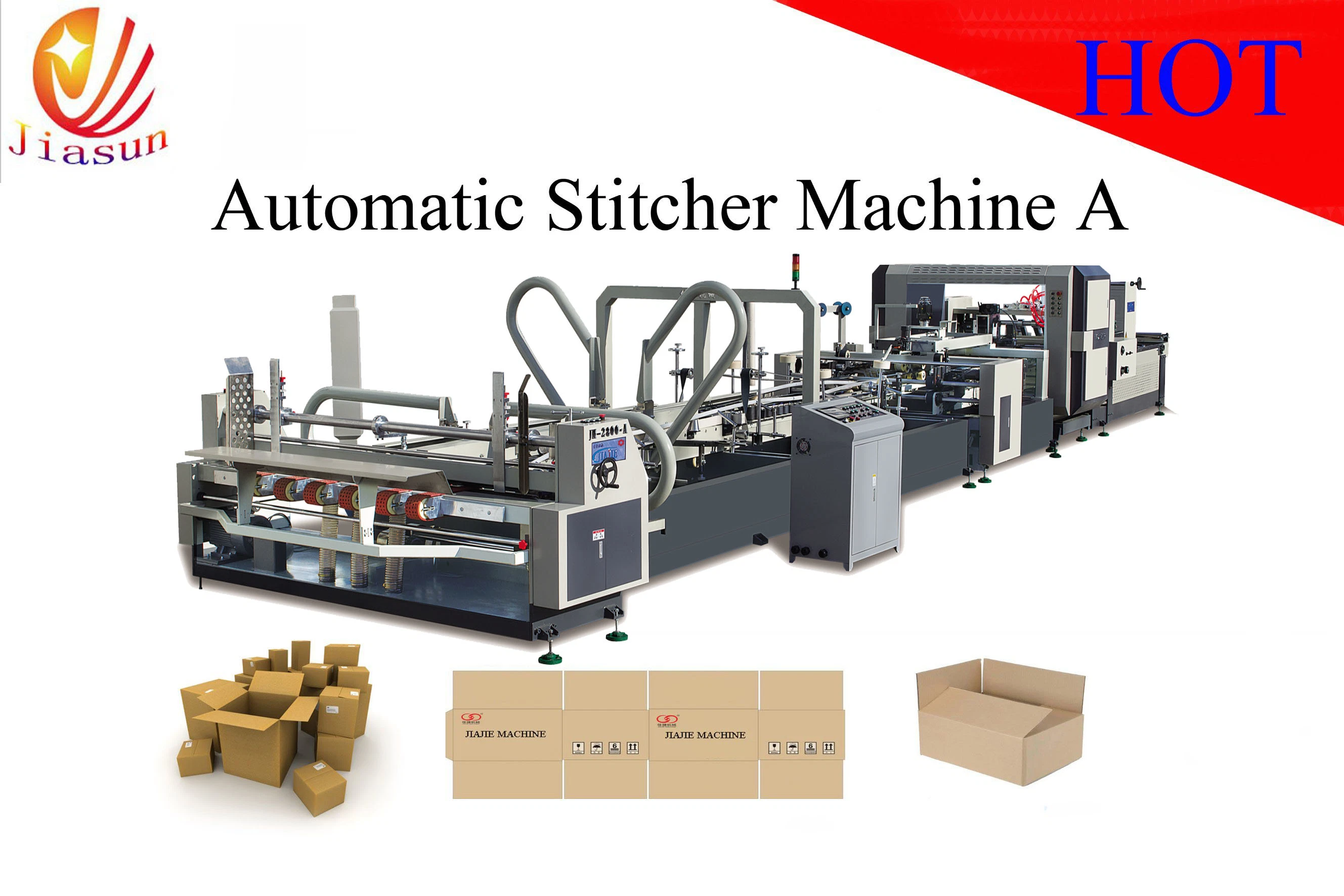 High Speed Full Automatic Corrugated Carton Folder Gluer and Stitcher