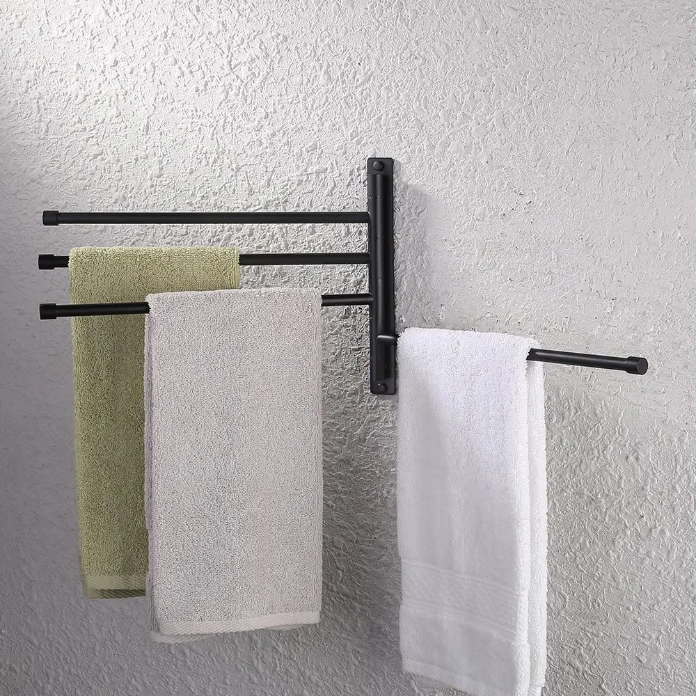 Swing out Towel Bar 4-Bars Folding Arm Swivel Towel Hanger