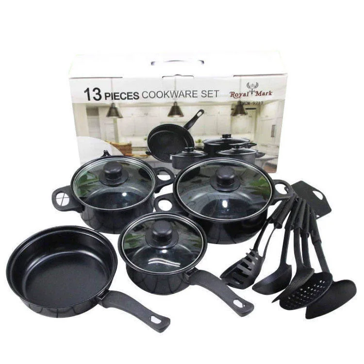 13 piezas de acero inoxidable antiadherente Cookware