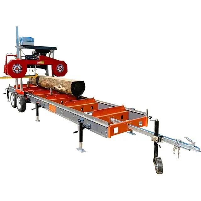 China Rima Gasoline Portable Saw Bandsaw Timber Mill Wood Sawmill Machine