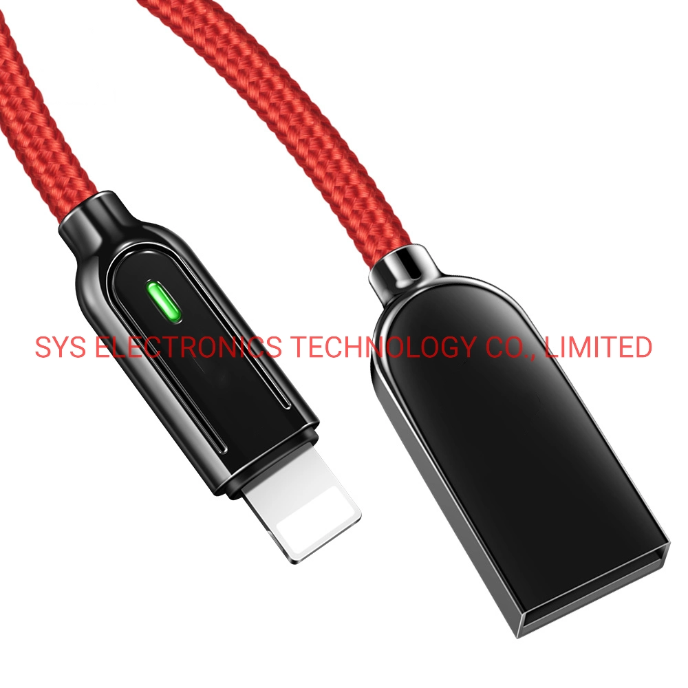 Smart LED Cable Charger Lightning Auto Power off/on Charging Data Cable