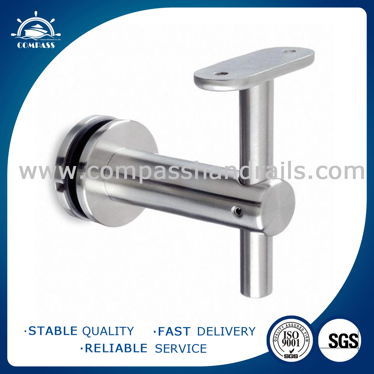 304/316L Rust-Proof Handrail Fitting Stair Parts Installation on Wall Ensure The Safety