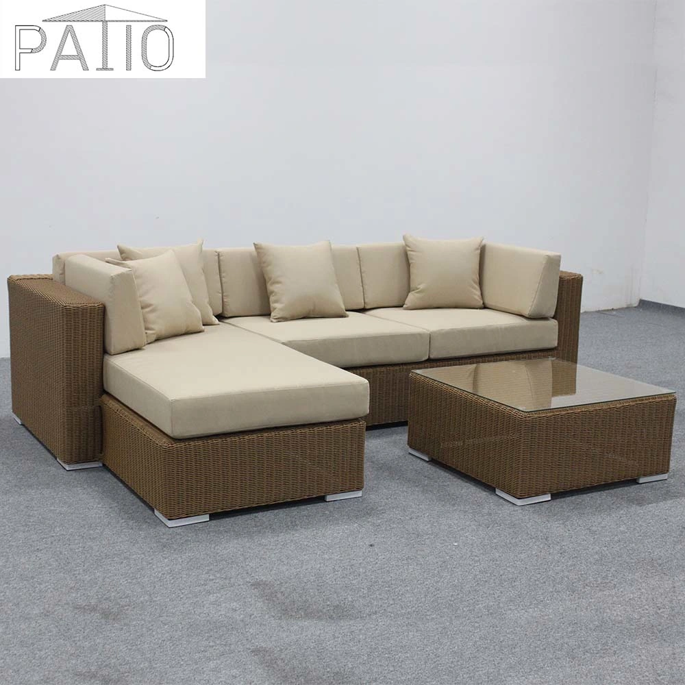 Ocio moderno jardín silla de mimbre al aire libre muebles Sofa Hotel