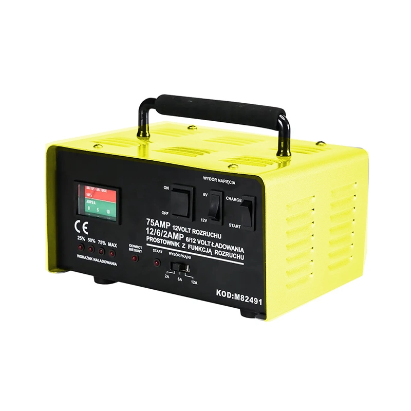 75AMP 12/24V Auto Recognition Car Battery Fast Charger with Intelligent Charging Function