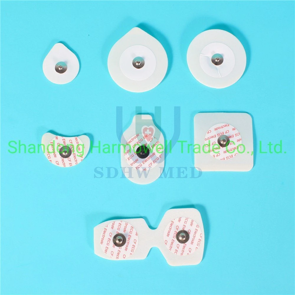 Wholesale/Supplier Disposable ECG Electrodes Pad Foam Stainless Steel Snap