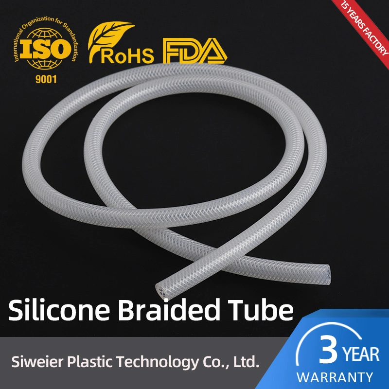 Customization Medical Reinforced Silica Gel Tube Silicone Pipe Rubber Braid Hose