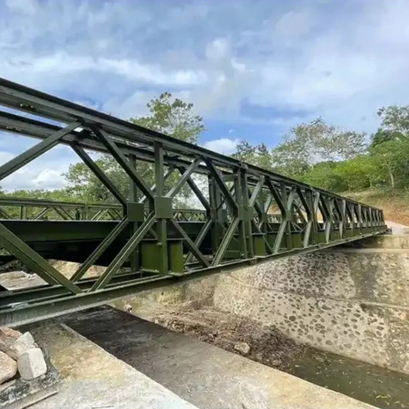 Pré-fabricada com ponte de design portátil da estrutura em aço pesado da Bailey Bridge para venda Prédio da estrutura do Aço