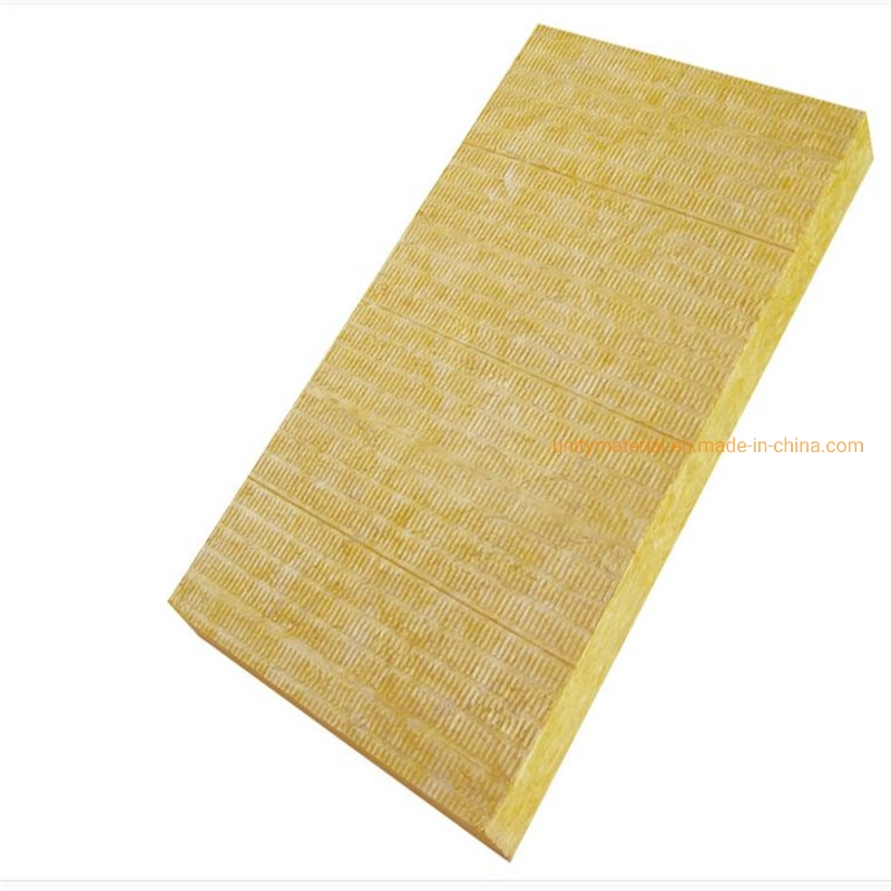 1200*600*50mm 80 100 120 140 160 180kg/M3 Density Rockwool Fire Heat Thermal Insulation Mineral Rock Wool Board for External Wall with Aluminium Al Foil