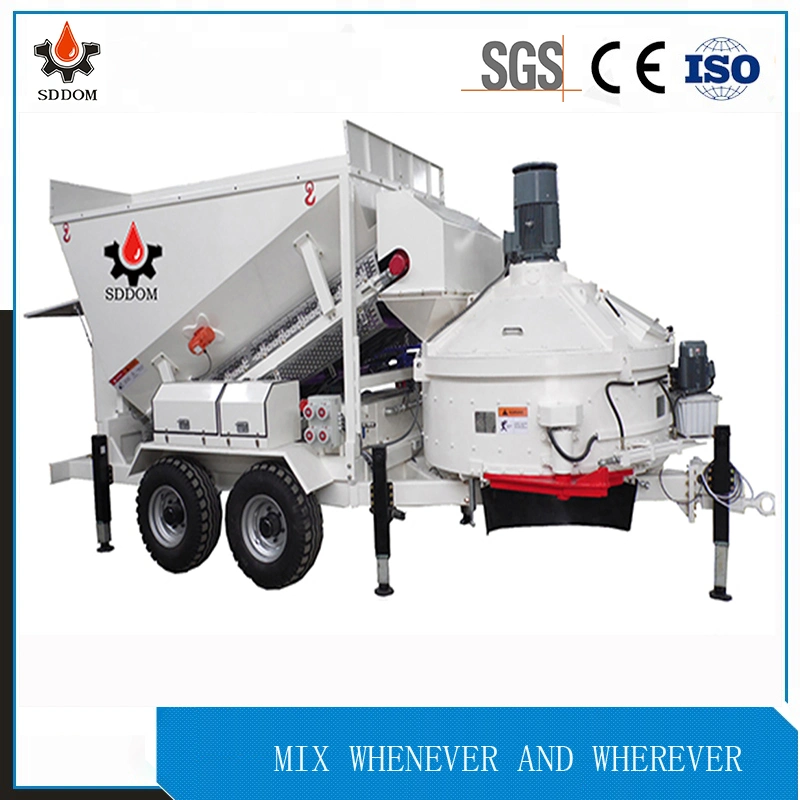 15m3/H Mini Mobile Concrete Batching Plant, Mobile Concrete Mixer