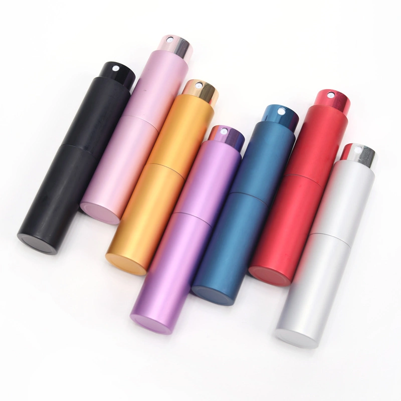 8ml Perfume Atomizer Aluminium Case+Aluminum Pump+Glass Liner Cosmetic Sprayer