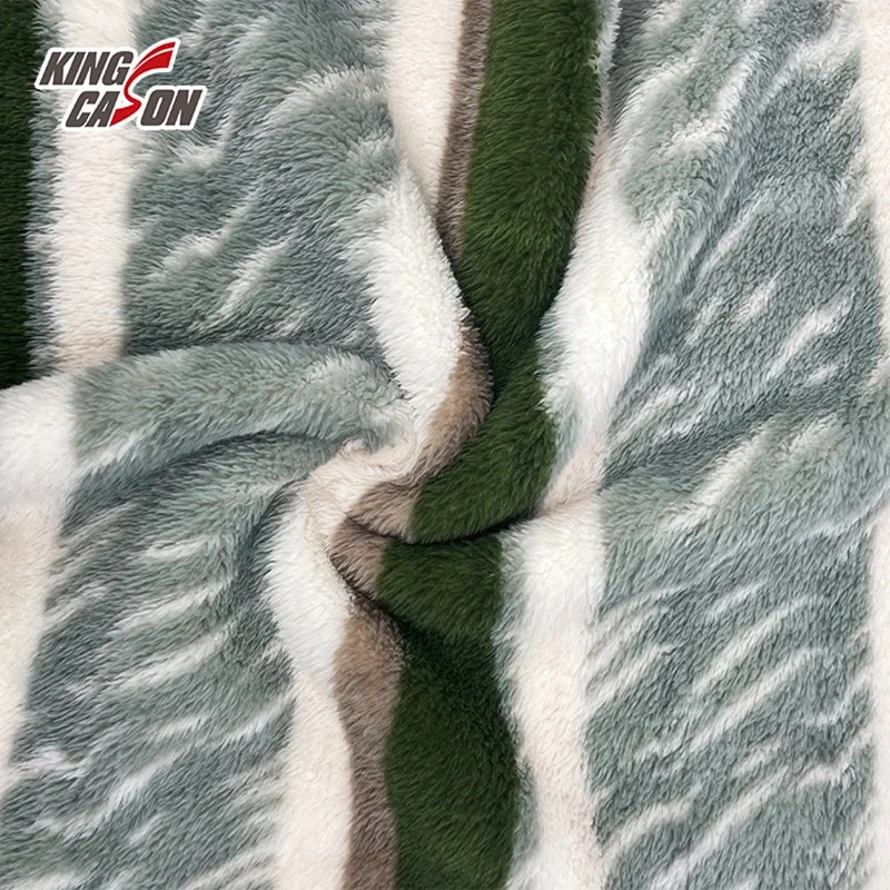 Kingcason Großhandel Classic Weft Stricken Kurzen Stapel Dicken Flanell Flanell Für Schlafbekleidung