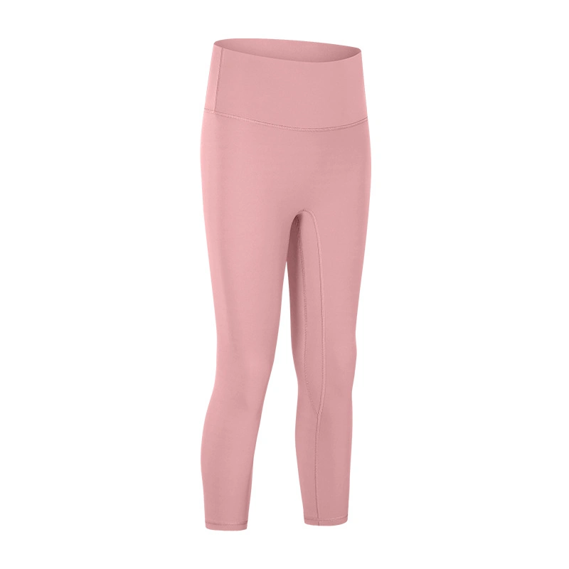 Línea libre de vergüenza de gimnasio Yoga siete pantalones de cintura alta cadera Lift Slim Deportes ropa de fitness Leggings Sportswear para mujer