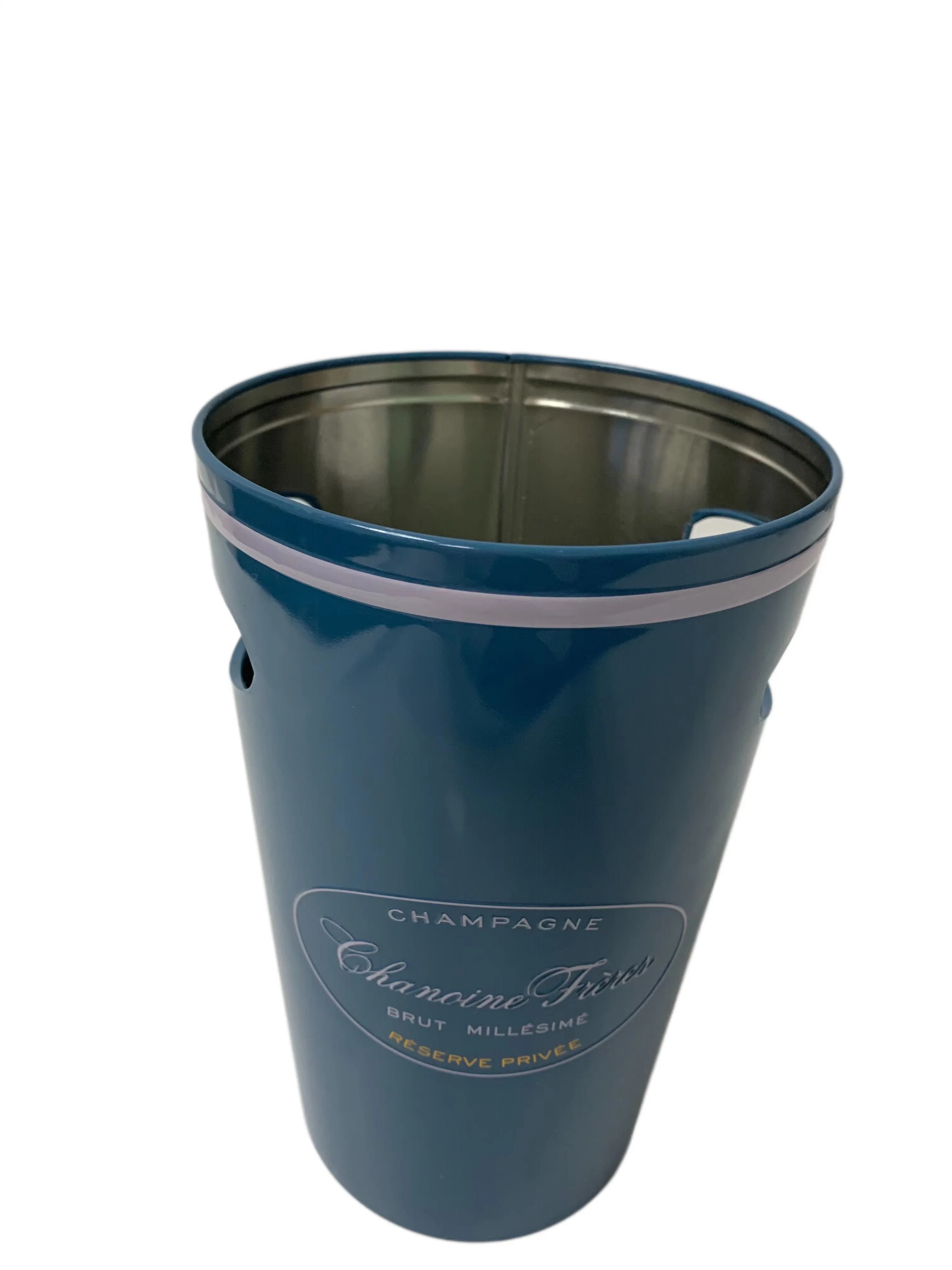 Factory Price Round Tin Bucket Round Beverage Tin Tub Drink Cooler Ice Tin Bucket with Embossing