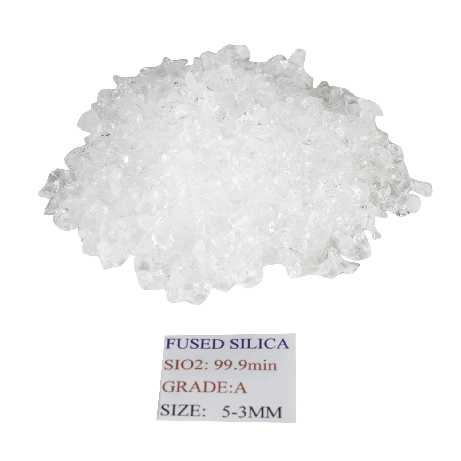 Sio2 99% Fused Quartz Sand 5-3 mm Use for Quartz Ceramic Crucible