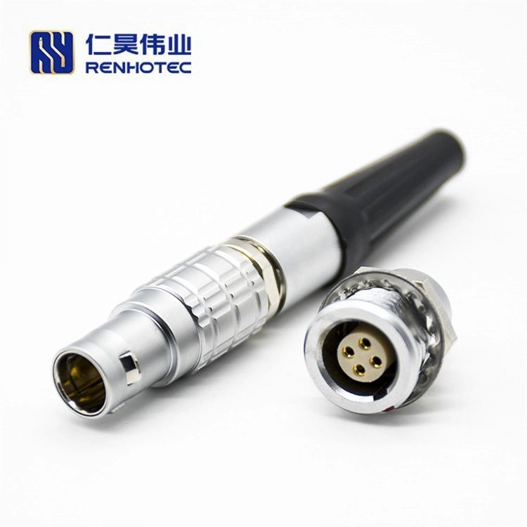 B Series Egg Fgg 304 4 Pin Push Pull Self Locking Circular Connector