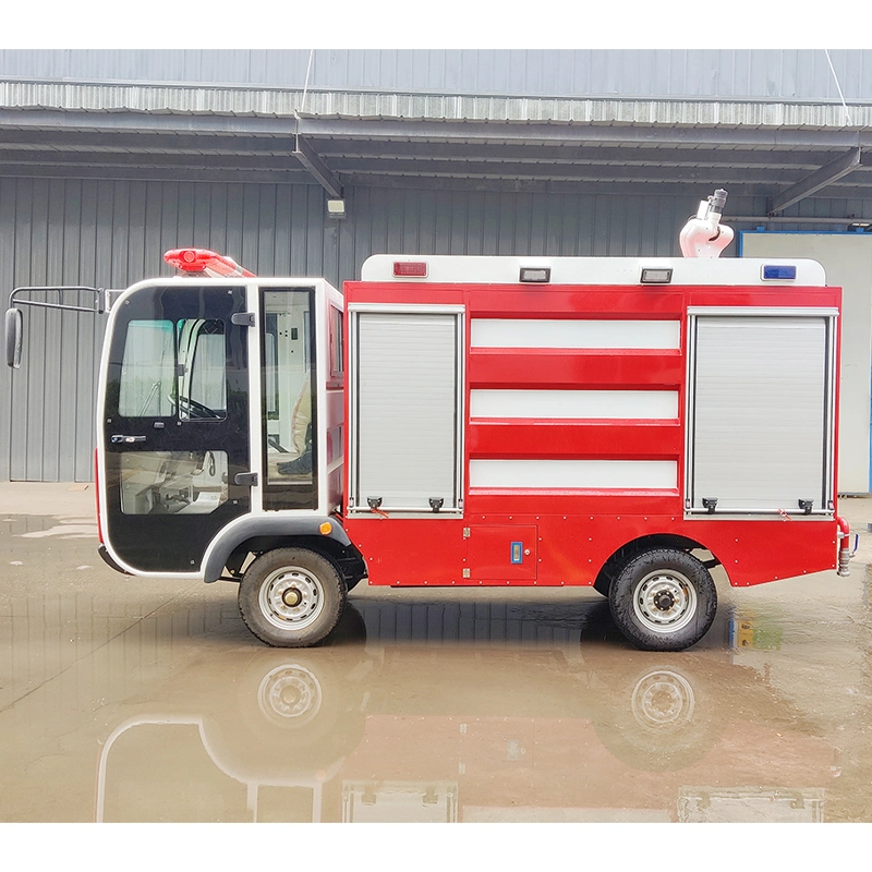 New Two Seats Electric Fire Truck with Water Cannon for Fire Fighting