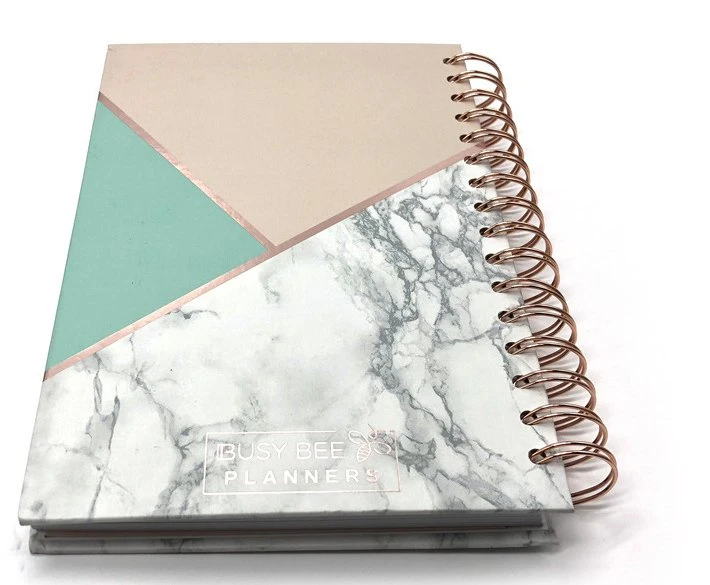 A5 Size Wire-Bound Refillable Soft Cover PU Leather Spiral Notebook