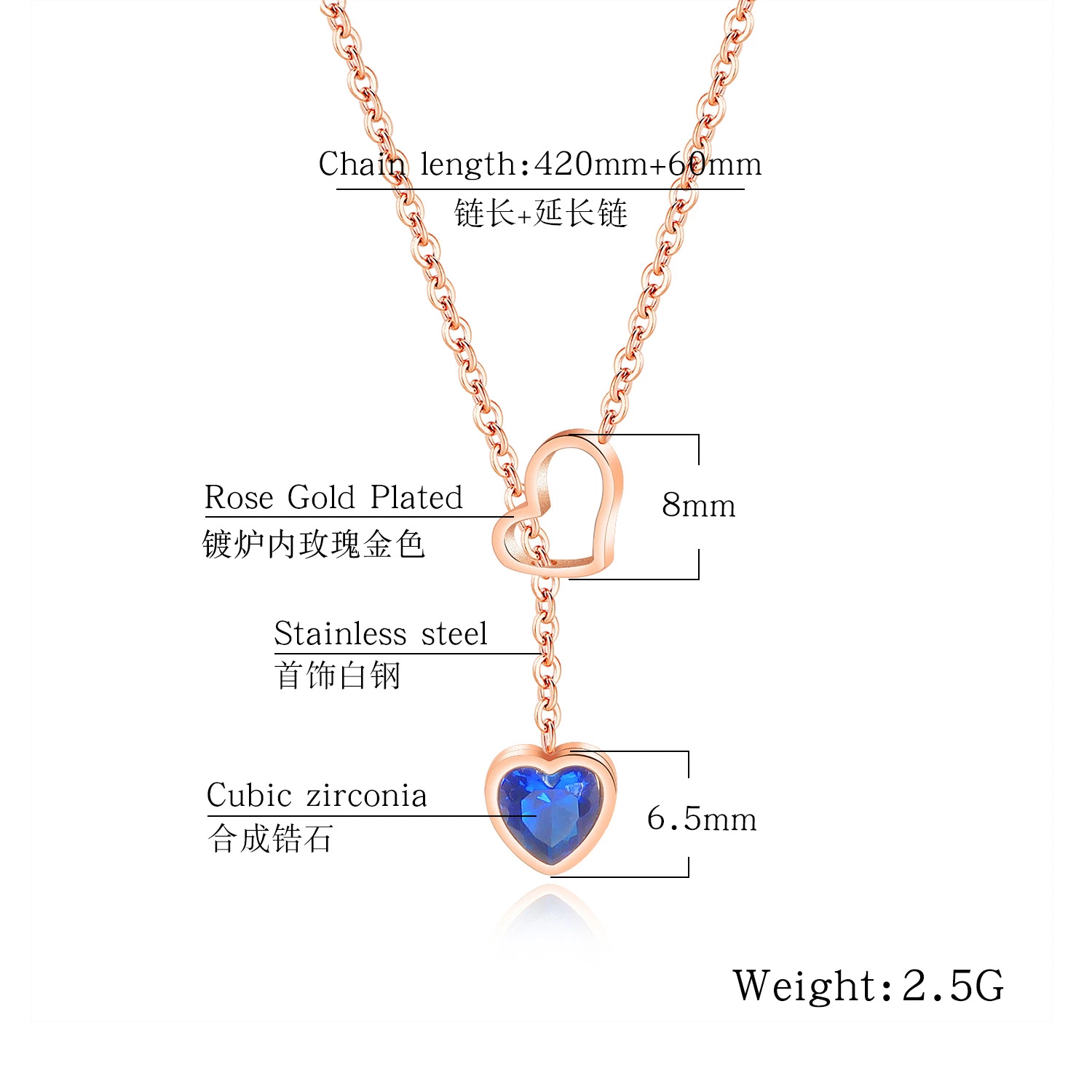 Fashion Temperament Love Set Diamond Necklace Jewelry