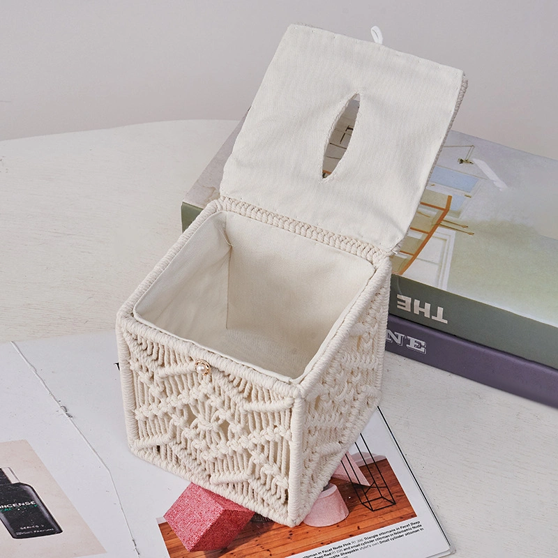 Ivory Cube Holder decoración cuadrada tejido Organizer Tissue Box