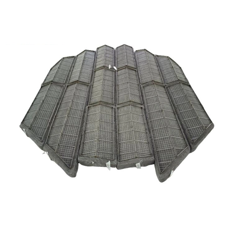 PTFE Plastic Wire Mesh Mist Eliminator Pad Demister with Support Grid for Cooling Tower