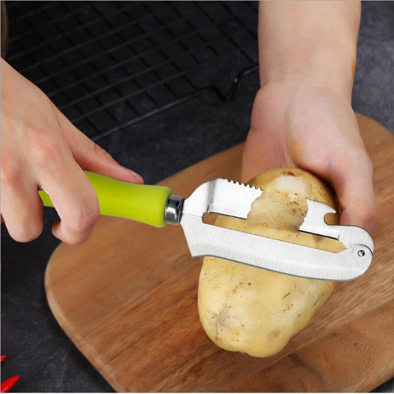 Multi-Function Peeler Stainless Steel Peeling Knife Bottle Opener and Fish Scale Remover Fruit Vegetable Pairing Knife Slicing Dicing Chopping Esg12272