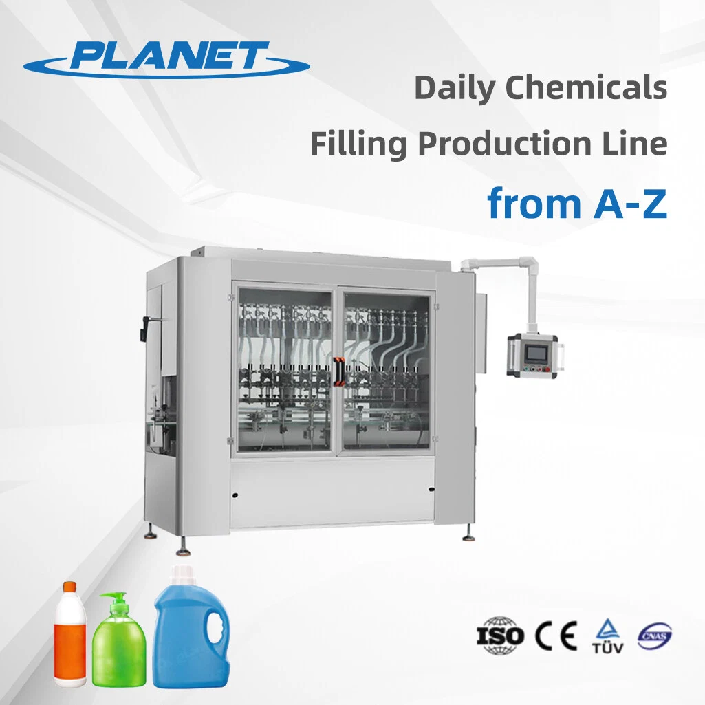 L'alcool Hand Sanitizer Gel automatique Machine de remplissage de liquide pour l'industrie chimique de l'étiquetage de l'équipement avec plafonnement