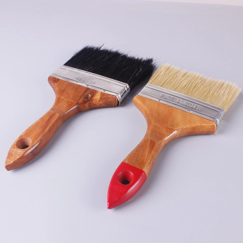 Hot-Selling Style White and Black Bristles with Solid Plastic Handle Brush Paint Paint Brush