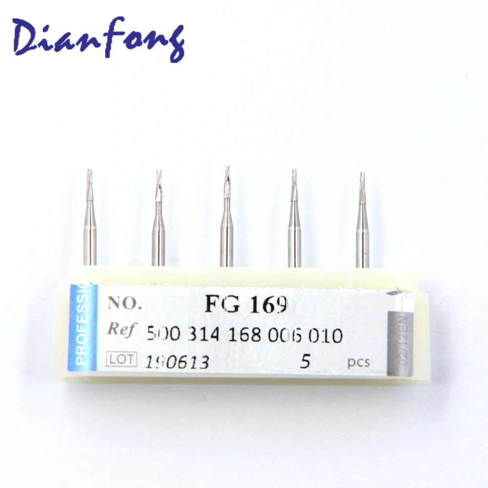 Fg169 Ce ISO High Speed Taper Fissure Dental Tungsten Carbide Bur ISO 500 314 168 006 010