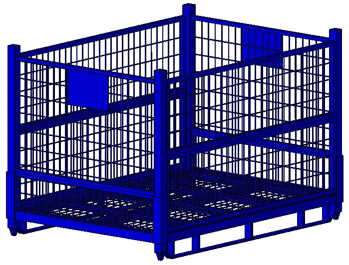 Outdoor Galvanized Foldable Collapsible Metal, Steel Storage Welded Cage, Storage Cage