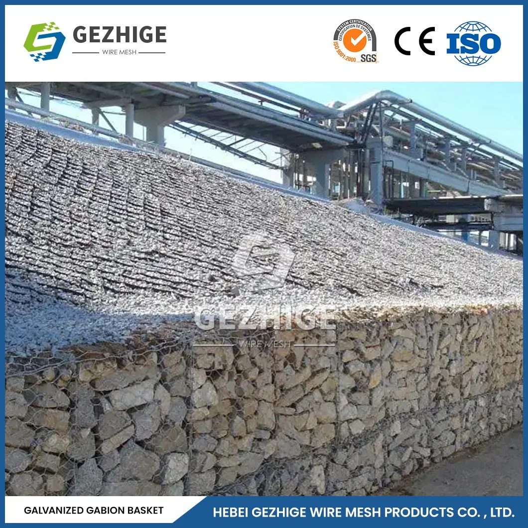 Gezhige 100X120 mm Wire Mesh Cage Manufacturing 2.0-4.0mm Wire Thickness Plastic Coated Gabion Mesh China 2.0*1.5*1.0 M Galvanic Gabion Box