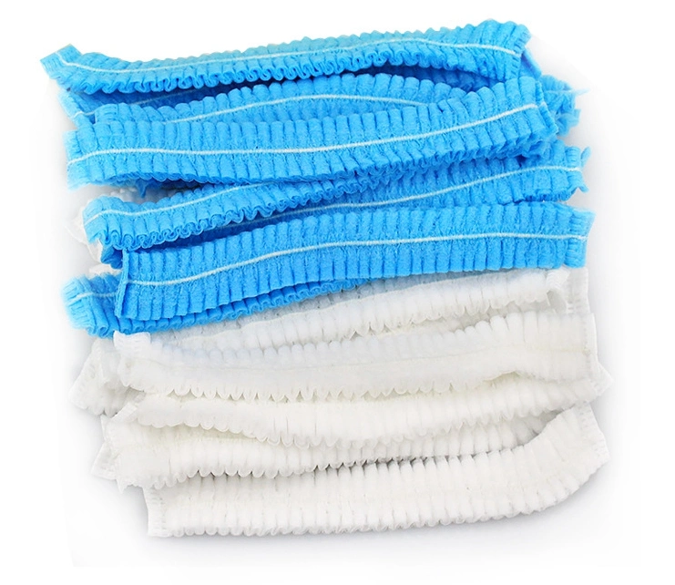 Non Woven Disposable Dust Caps, 100 PCS Elastic Caps for Food Industries and Medical Works