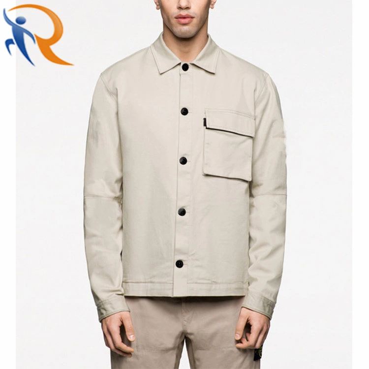 Wholesale Custom Design Shirt Normal Fit Mens Canvas Long Sleeves Casual Shirt
